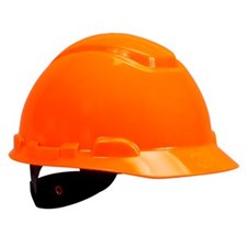 3M™ Hard Hat H-707R, Bright Orange 4-Point Ratchet Suspension #70071577988